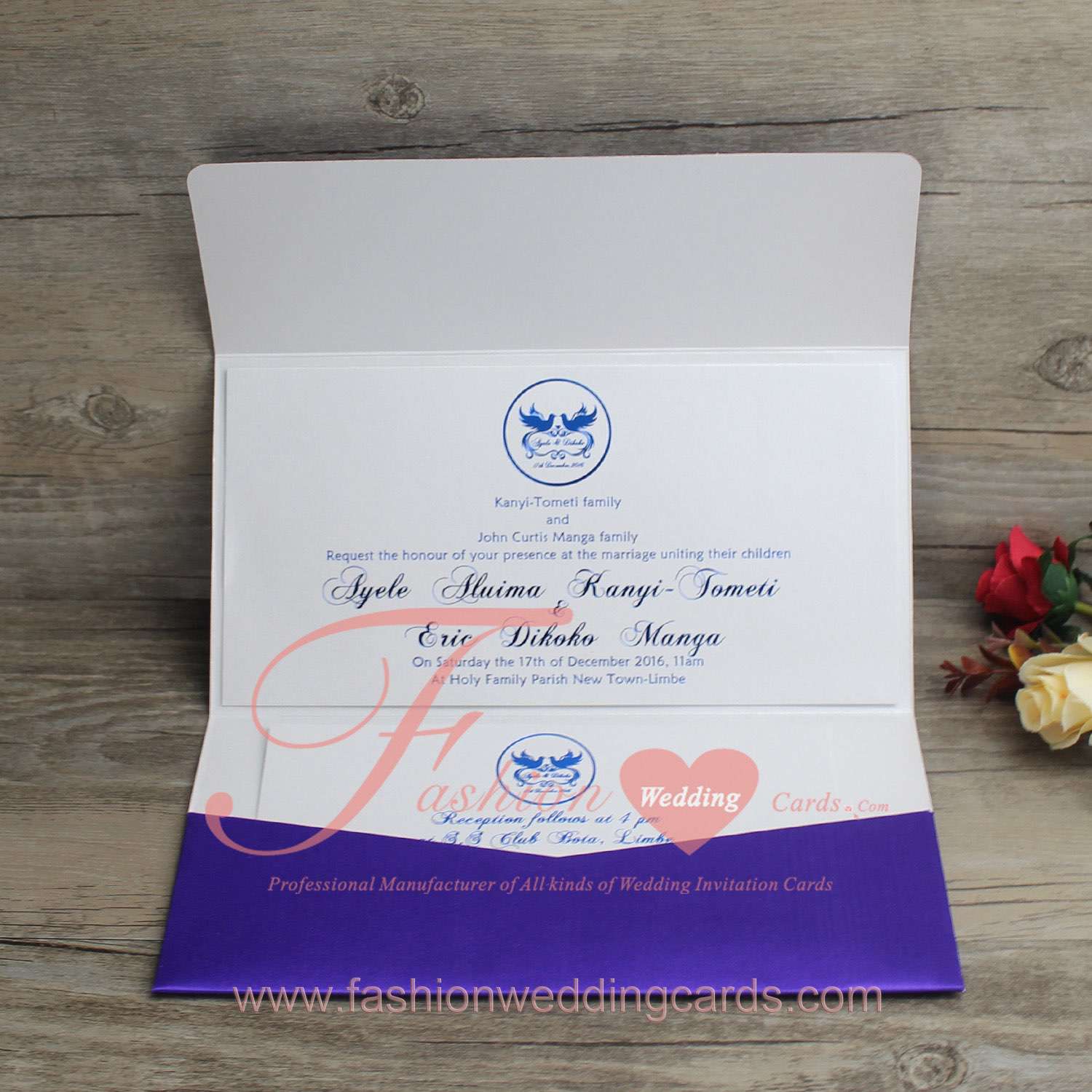 Luxury Silk Couture Wedding Invitation Pocket
